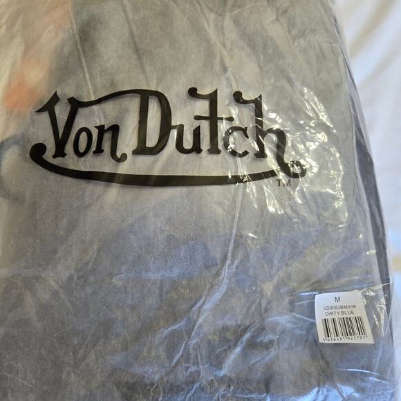 NWT Von Dutch Sweatpants Mens Medium Joggers Dirty Blue - Picture 12 of 12